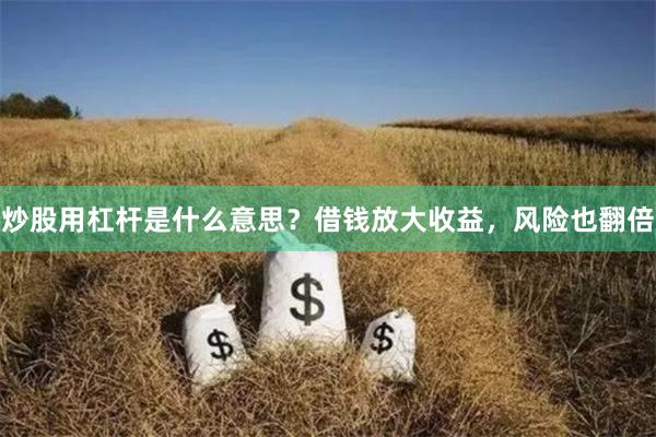 炒股用杠杆是什么意思？借钱放大收益，风险也翻倍